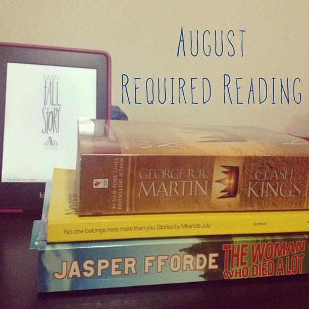 August 2013 books!